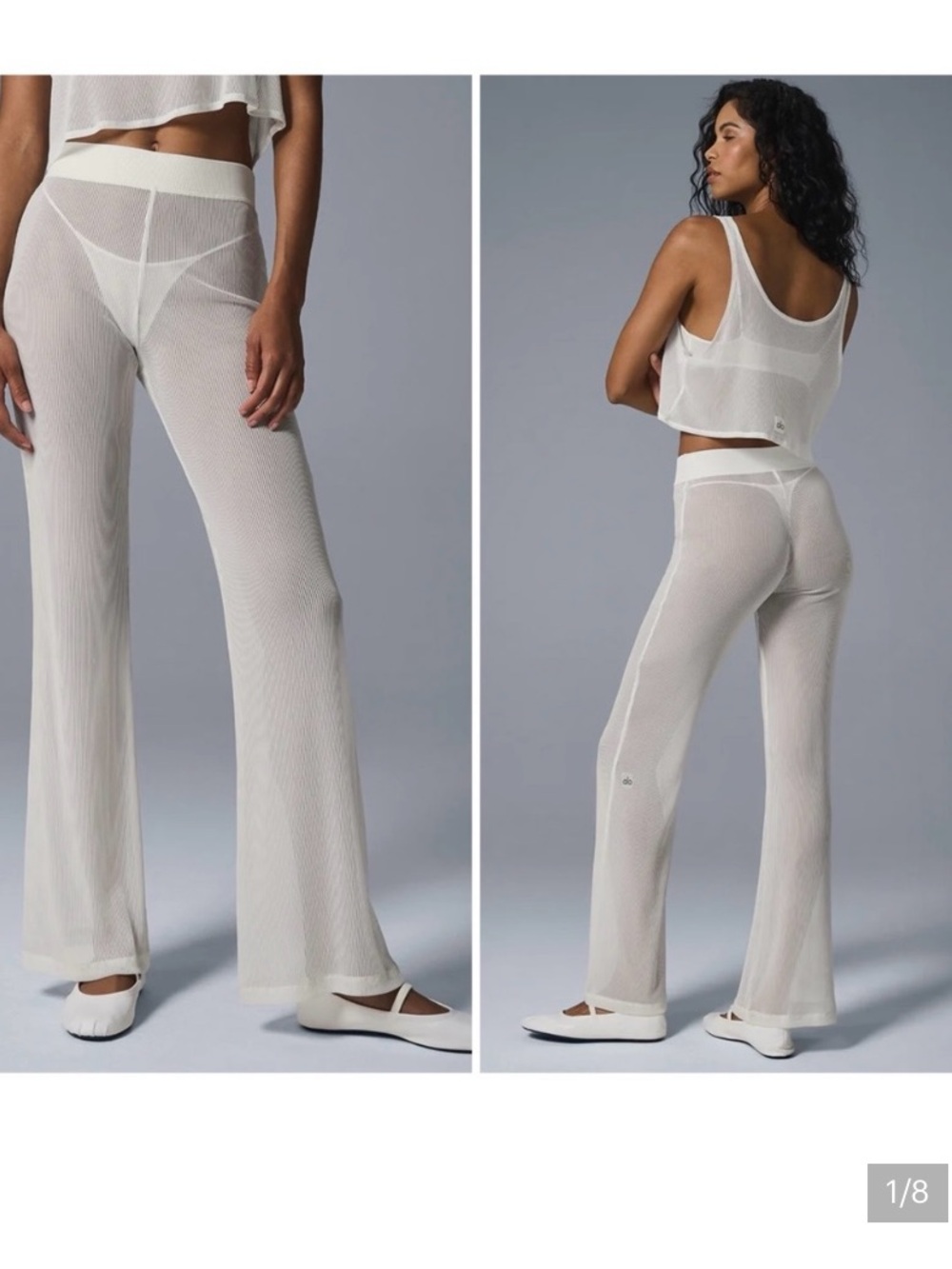 NWT Alo yoga Striped Mesh Tropical Nights Flare Pant S